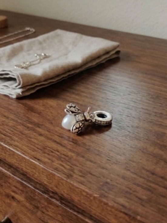 Jewelry - Sterling Silver Glow-in-the-Dark Firefly Dangle Charm